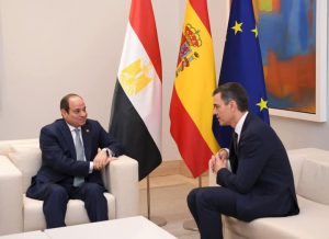 لقاء الرئيس السيسي، اليوم في العاصمة الأسبانية "مدريد" مع بيدرو سانشيز رئيس الحكومة الأسبانية 7 FB IMG 1739973495822