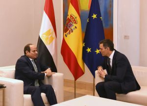 لقاء الرئيس السيسي، اليوم في العاصمة الأسبانية "مدريد" مع بيدرو سانشيز رئيس الحكومة الأسبانية 5 FB IMG 1739973507821