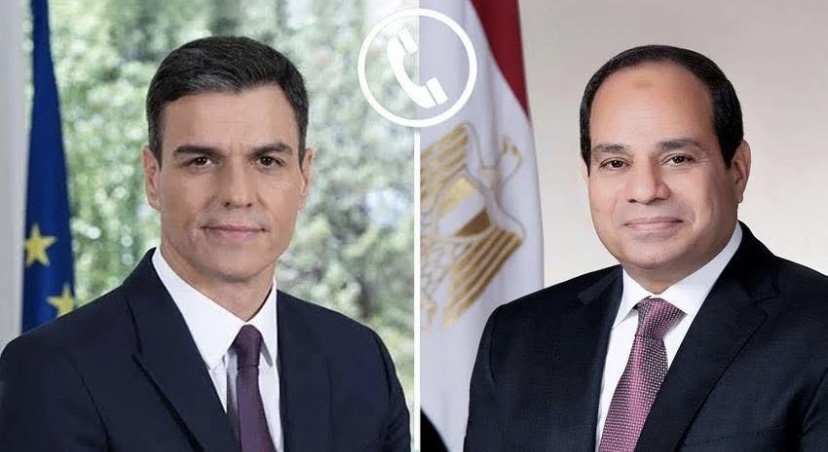 الرئيس عبد الفتاح السيسي تلقي اليوم إتصالا هاتفياً من رئيس الوزراء الأسباني “بيدرو سانشيز”…