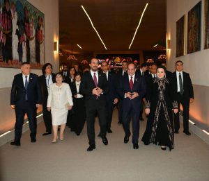 الرئيس السيسي والسيدة انتصار السيسي يشهدان احتفالية افتتاح المتحف المصري الكبير 3 FB IMG 1762078449387