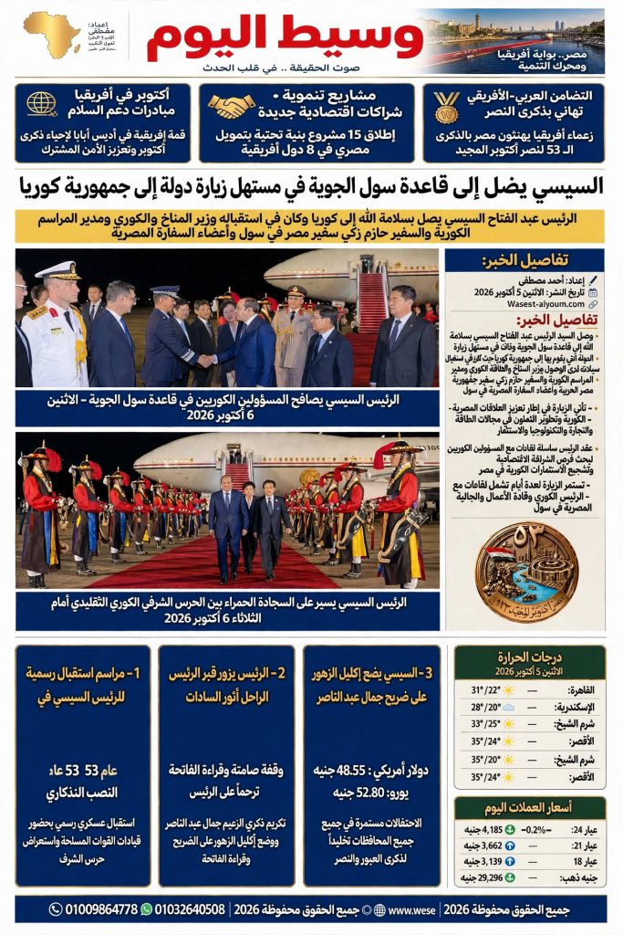 الرئيس السيسي يصل إلى سول في مستهل زيارة دولة إلى جمهورية كوريا